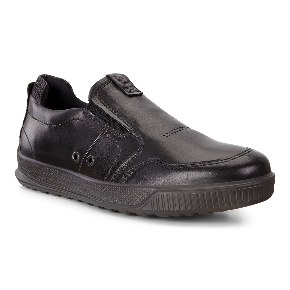 ECCO Mens Slip On Black - Byway Sneakers - HFV-725108